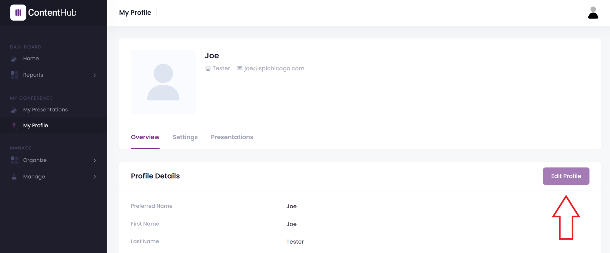Edit Profile