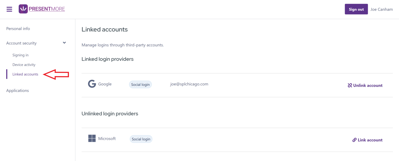 Linked Accounts